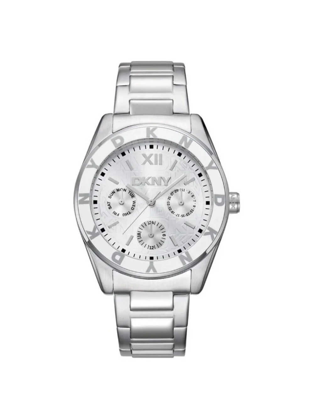 NWT DKNY Fashion Silver-tone Dial Ladies Watch